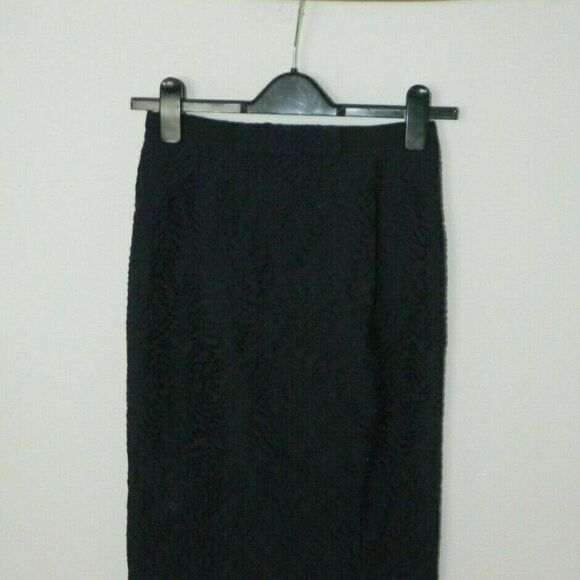 Jigsaw SkirtNavy Blue Textured Pencil Size 6